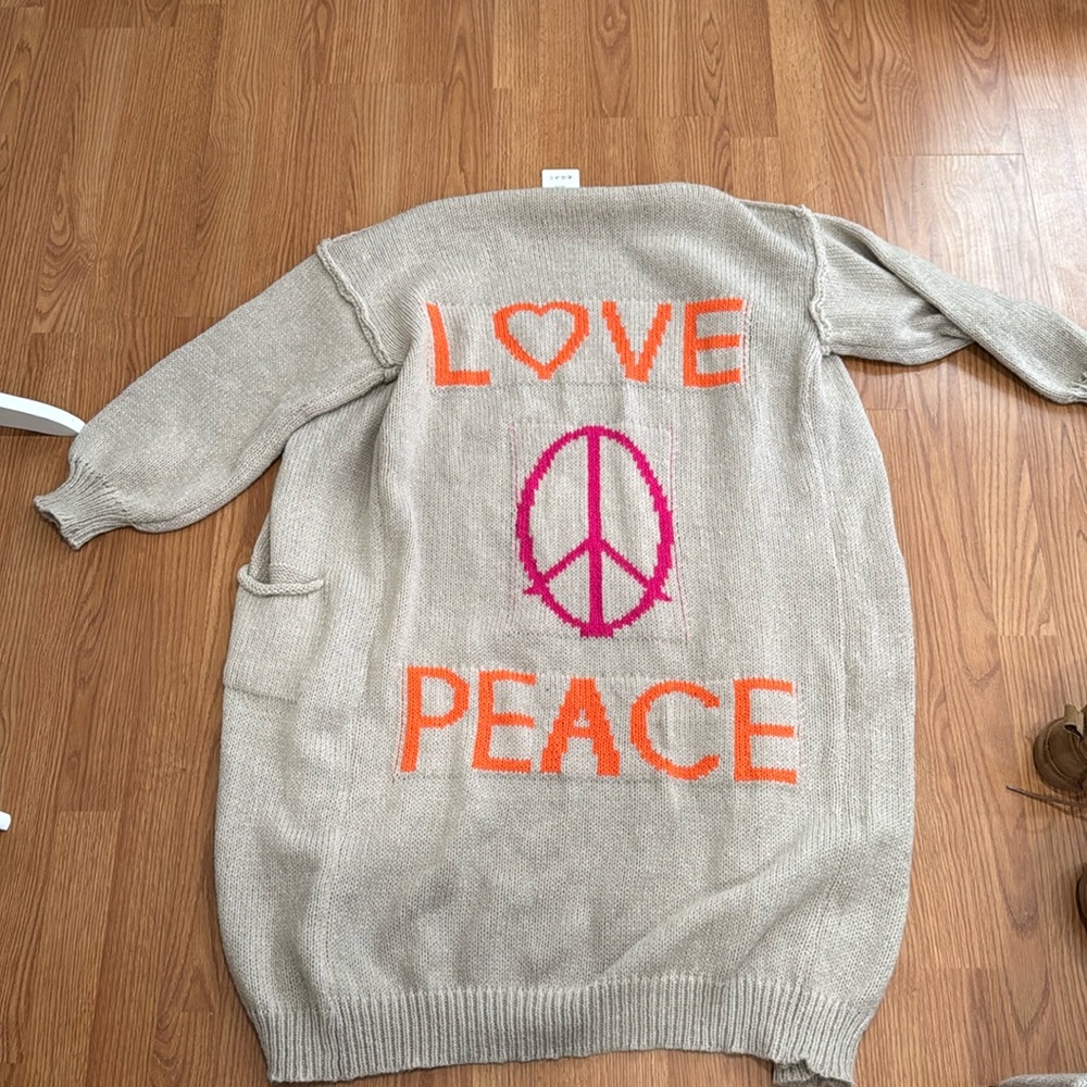 Long Peace and Love Cardigan